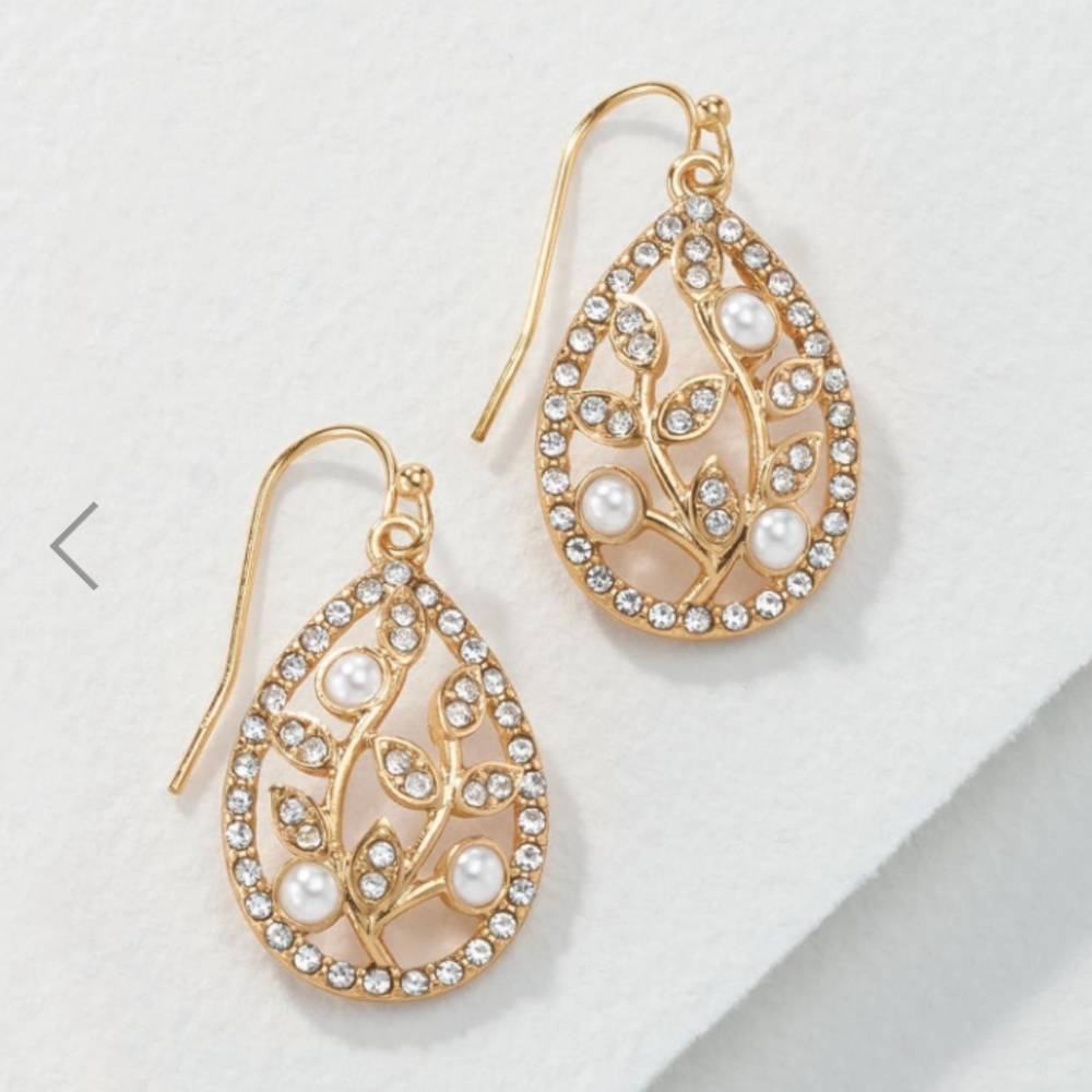 Pearlesque filigree earrings